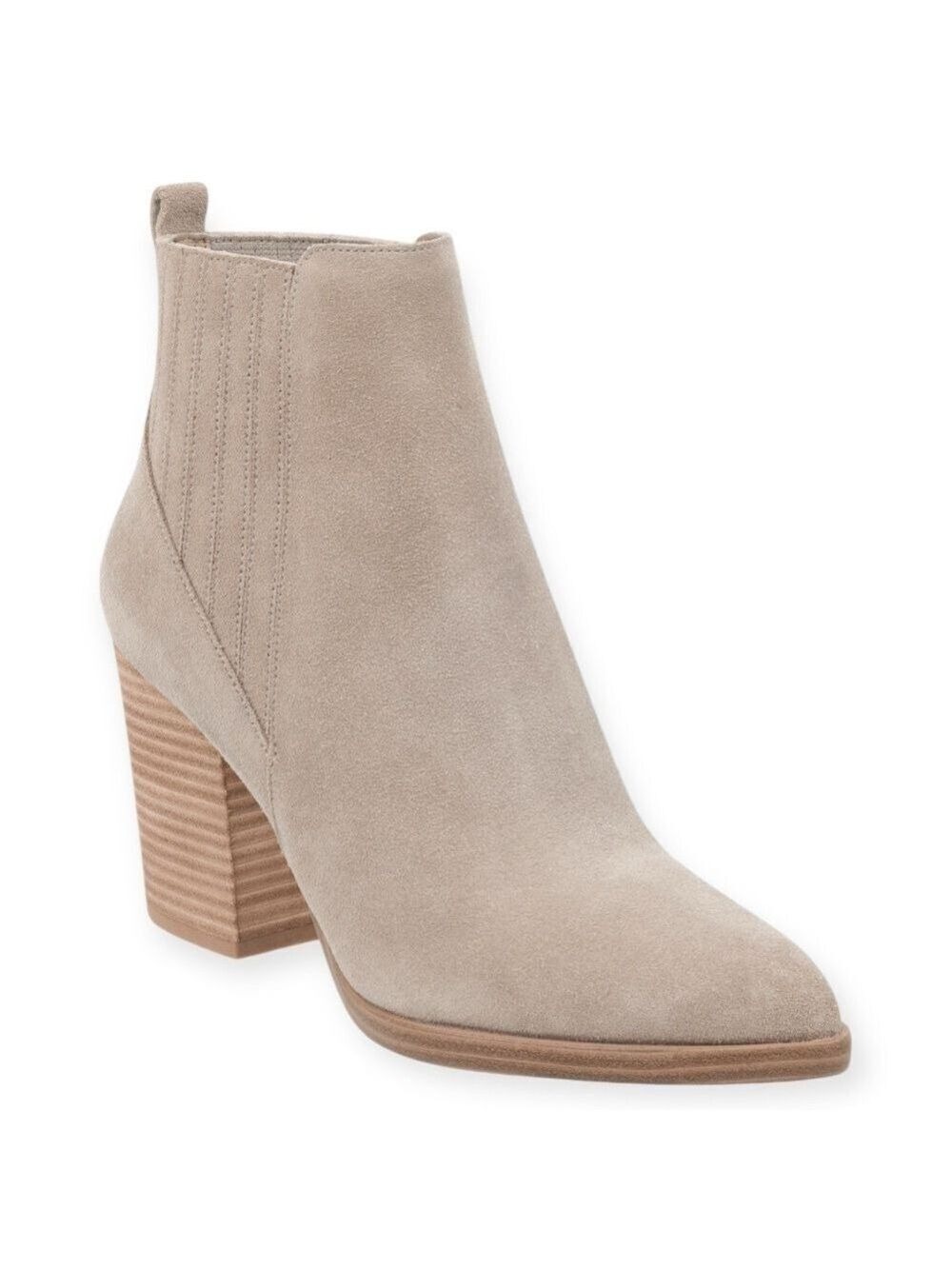 Marc Fisher LTD Size 11 Alva Women Beige/Taupe Suede Pointed Toe Ankle Booties